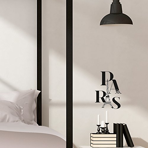 NOUVELLES IMAGES 175.001093.05 Adhesivo Pared Transferencia Paris Tour Eiffel Papel Negro 28 x 20 x 0.1 cm