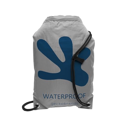 Image of geckobrands Embark 10L Drawstring Backpack - Waterproof, Lightweight Dry Bag for Beach, Hiking, and Light Water Activities