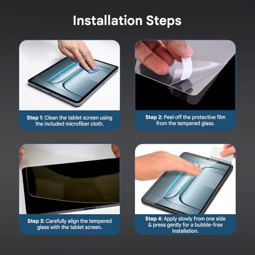 Image of HUMBLE Tempered Glass for OnePlus Pad Lite 11 Inch Tablet | 9H Hardness | HD Clear | Bubble Free | Anti Scratch | Case Friendly Fit | Smooth Touch Response | Oleophobic Coating | Easy Installation