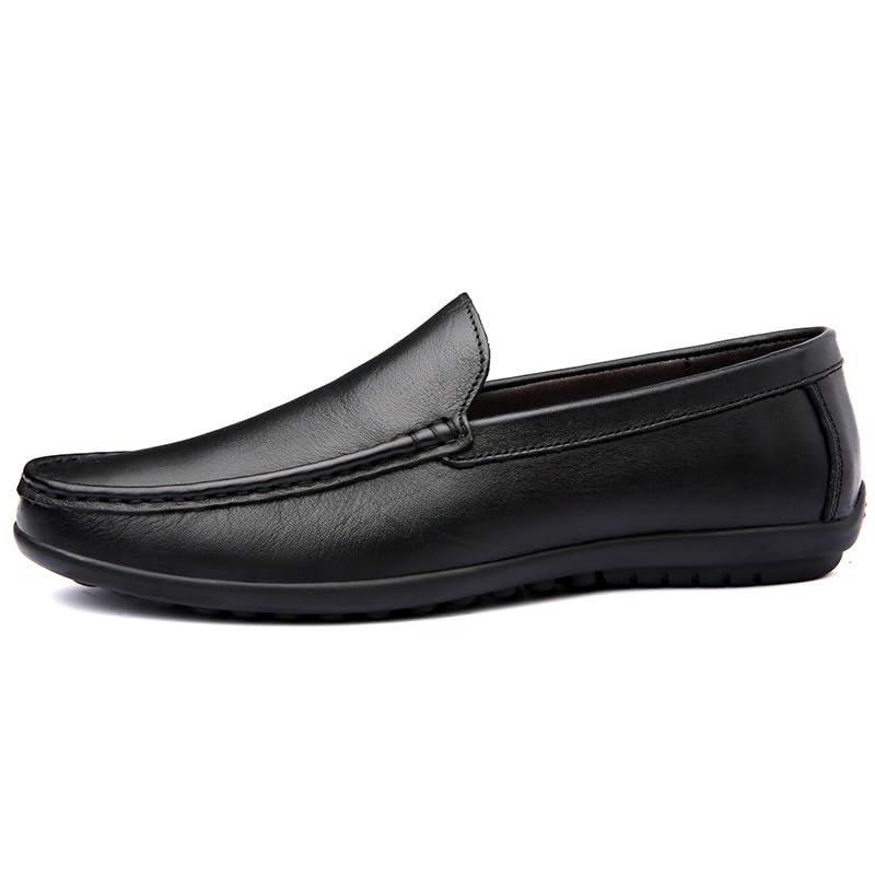 Mens Loafers Round Toe Faux Leather Loafer Shoes Lightweight Comfortable Flat Heel Wedding Casual Slip-ons2