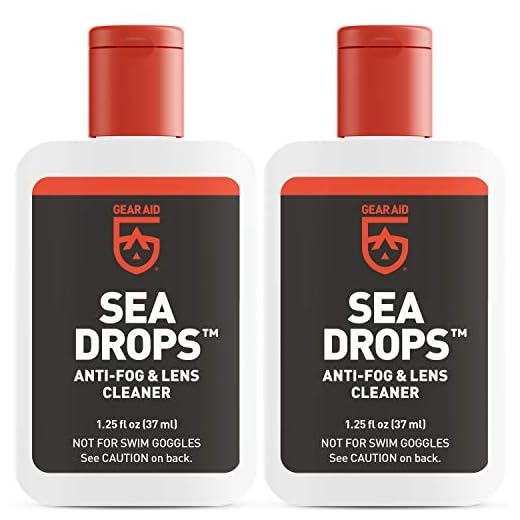 GEAR AID Sea Drops Cleaner and Anti-fog for Dive and Snorkel Masks, Clears Up Dirty, Foggy Lenses, 1.25 fl oz