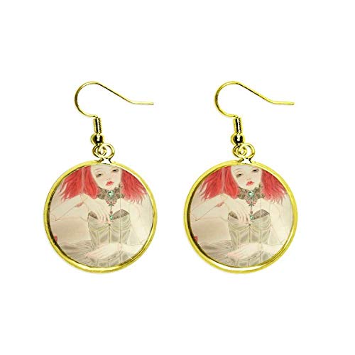 Joyas de marioneta china pendientes dorados drop largos de moda étnica para mujer actual
