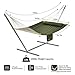 AWHZngE Double Quilted Fabric Hammock with Hardwood Spreader Bars and Pillow Hammocks for Outside Camping Hammocks for Adults for Terrace, Outdoor