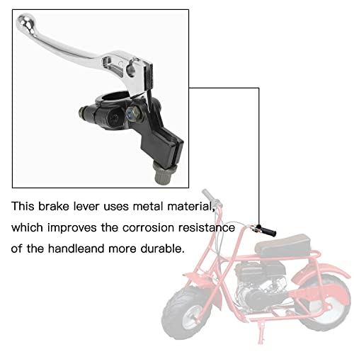 Yoxufa 7/8" 22Mm Left Brake Clutch Handle Lever 155Cm Cable With Brake Pads For Coleman Ct100U Cc100X Baja Doodle Bug Db30 98Cc 100Cc 3Hp Motovox Mbx10 Mbx11 Monster Moto Powersport Mini Bike Parts #TOP1
