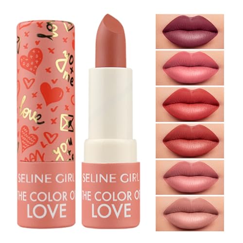 Nude Lipstick,Nude High Impact Lipcolor,Matte Lipsticks For Women Long Lasting Pink Red Lipstick, Waterproof Natural Nude Moisturizing Hydrating High Pigmented Smooth Velvet Texture Lip Stick(#02) - Image 7