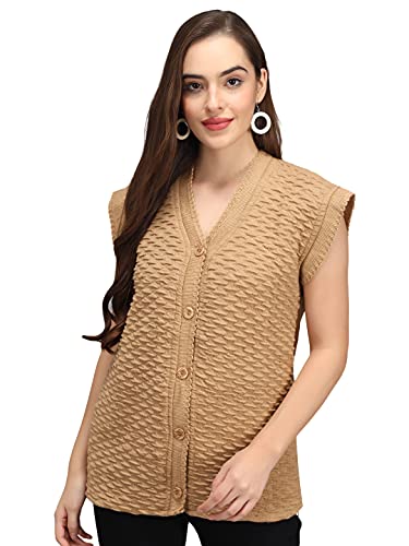 Image of eKools Women's Winterwear Woolen Sleeveless Sweaters (with Side Pockets)