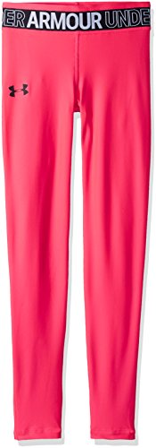 Under Armour Girls' HeatGear Armour Leggings, Penta Pink (975)/Black, Youth X-Small