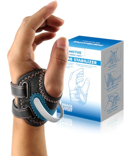 FORTEMOTUS CMC Support de la potence, CMC Appui conjoint à la vignette CMC articulation, instabilité, légèreté & Brace de soutien réglable pour les hommes et les femmes Main gauche grande