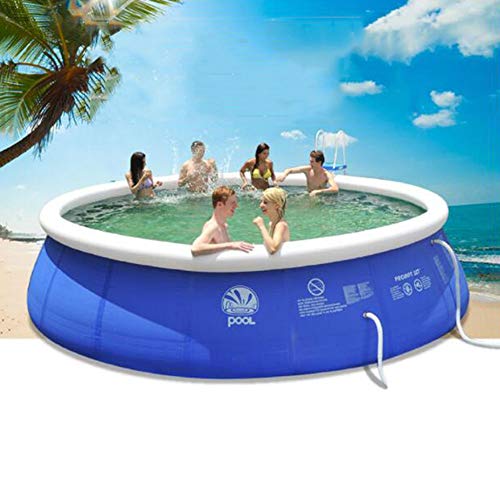 ZHKGANG Children's Pool Adult Net Thickening Super Large Inflatable Pad Pool Home Inflatable Bathtub Child Tub,Blue-450 * 90cm
