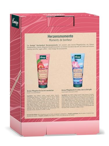 Kneipp Geschenkset Herzensmomente - Geschenkpackung mit 2 Aroma-Pflegeduschen in Originalgröße von Kneipp - Schenken Sie Ihren Liebsten pflegende Verwöhnmomente - 2 x 200ml