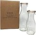 Weck Juice Jar Combo Pack - (1) 766 1-Liter jar (1) 764 1/2-Liter jar with Glass Lids, Rubber Rings and Steel Clamps