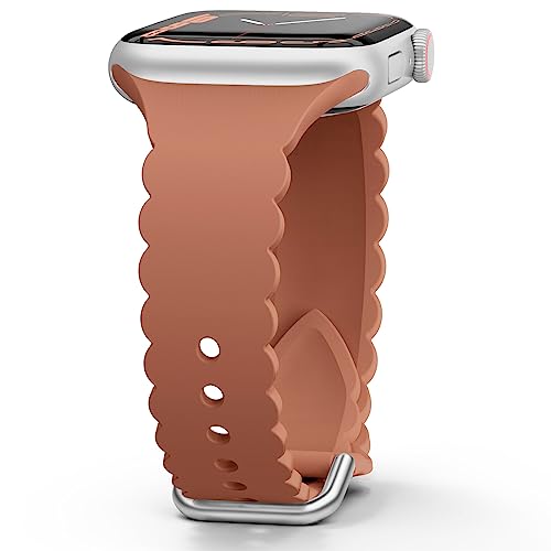 Sunnywoo Lace Sport Silicone Band Compatible with Apple Watch 38mm 40mm 41mm 42mm 44mm 45mm 46mm 49mm for Women, Soft Wristband Waterproof Replacement for iWatch Series Ultra 10 9 8 SE 7 6 5 4 3 2 1