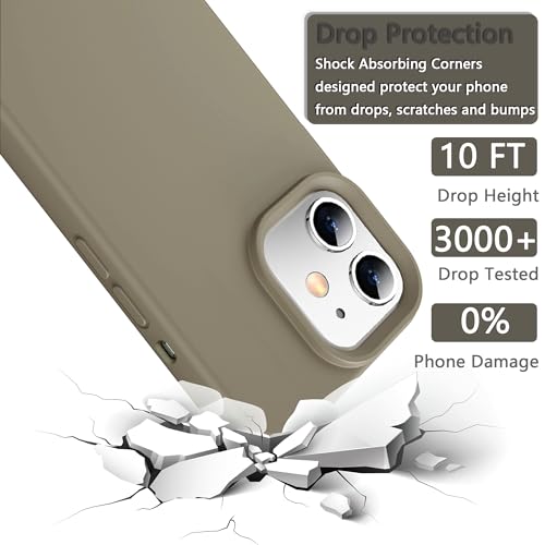 Image of iPhone 12 /12 pro Case Silicone,Soft Microfiber Lining(Rock ash)