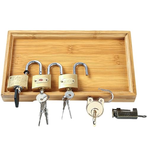 Montessorii Lock And Key Toy Set-blocchi Di Apprendimento In Legno Con Chiavi Per I Più Piccoli, Giocattoli Educativi Pratici Per Lo Sviluppo Delle Abilità Motorie, Set Di Puzzle Per Il Regalo In Clas