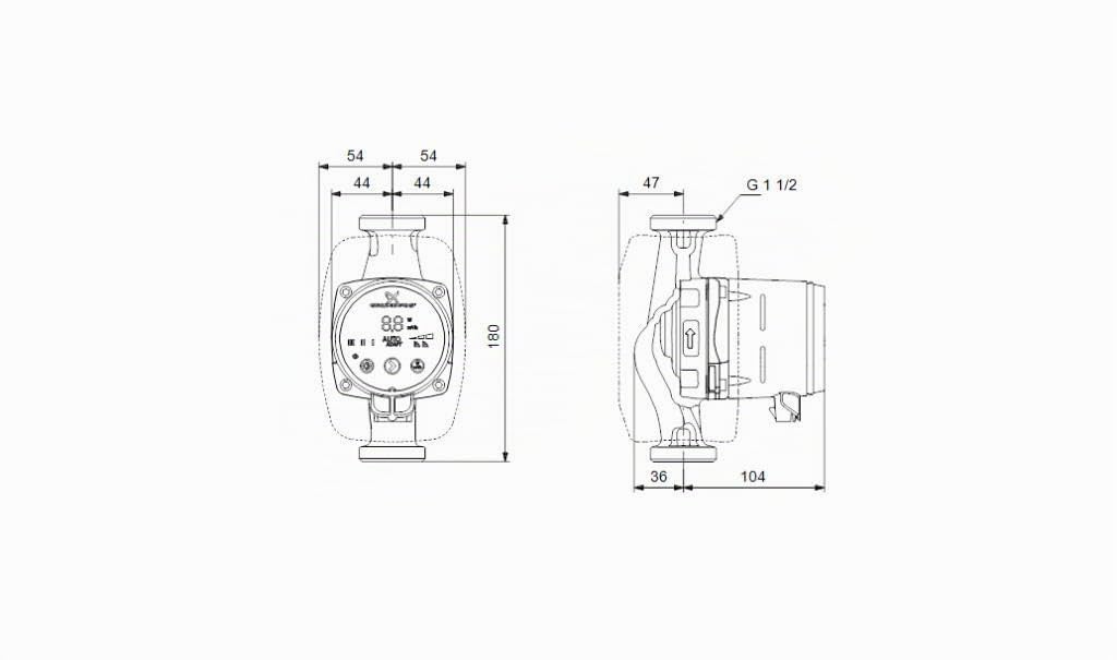 Umwälzpumpe Heizungspumpe Grundfos Alpha 2 L 25- 60 180 Klasse A