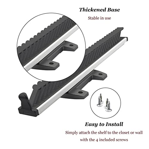 Aiyiouwe Sliding Closet 28 Tie Hanger Extendable Lateral Tie Rack Pull-Out Scarf Belt Storage Display Rail Organizer For Wardrobe, With 28 Hooks For Ties Scarves Belts Side Mount #TOP4