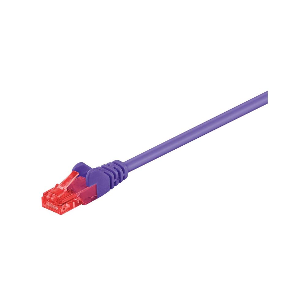 Goobay 95256 CAT 6 Patch Cable, U/UTP, Violet, 0.25 m Length