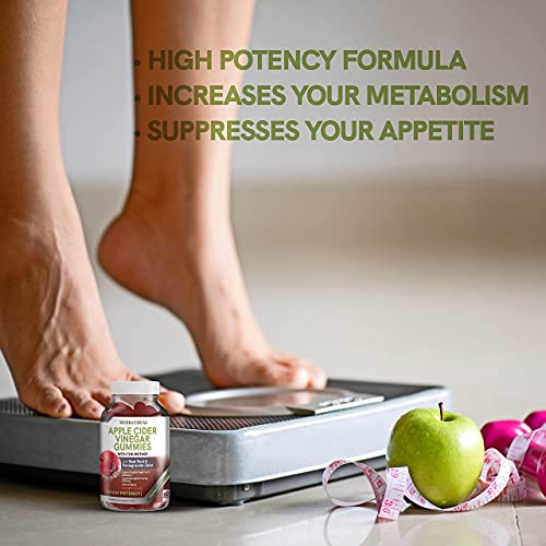 Apple Cider Vinegar Gummies For Weight Loss With Mother, Beet Root & Pomegranate - 1000Mg High Potency Vegan Detox Acv Formula #TOP3