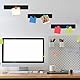 Magnettafel Magnettafeln Memotafel 30 x 5 cm Schwarz Selbstklebend Magnetleisten Magnetboard mit 12 Farben Magnete für Büro Fotowand