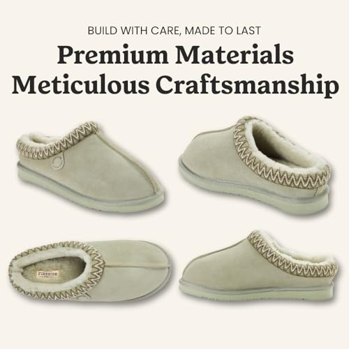 Image of Fireside by Dearfoams Men's Grafton Shearling Indoor /Outdoor Clog | Casual Slippers