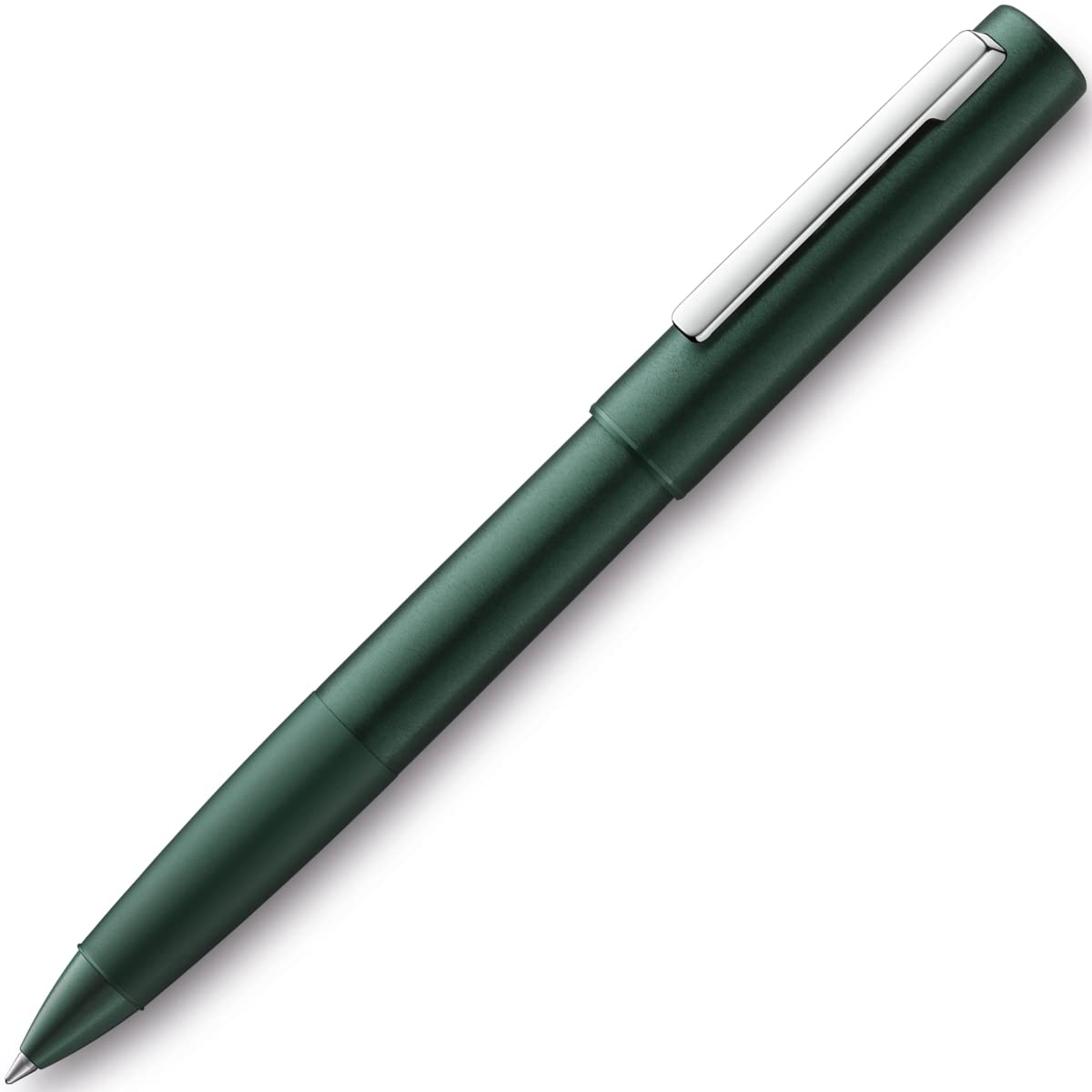 LAMY aion pióro kulkowe 377 – pióro kulkowe z bezszwowego, głęboko tłoczonego aluminium w kolorze ciemnozielonym z klipsem polerowanym na wysoki połysk ze stali nierdzewnej – z wkładem M 63 czarny –
