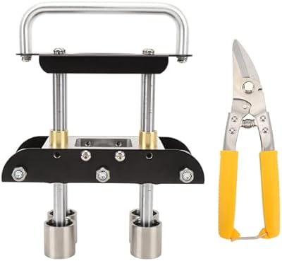 Taddien Sheet Metal Roller, 0 to 90 Degree Angle Sheet Metal Edge Roller Bender with Scissors, Metal Roofing Tools for Sheet Metal Fabrication, Bending Metal Roofing Materials (Bl…