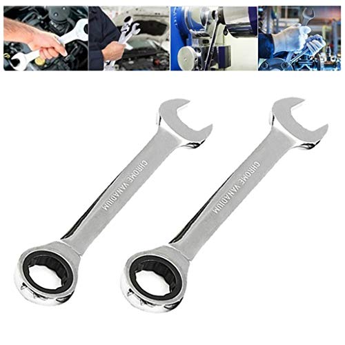 oshhni 2 Peças de aço Métrico Chave Catraca Engrenagem Chave Inglesa Porca de Ferramentas 6 Mm E 7 M