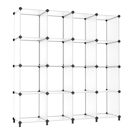 AWTATOS Cube Storage Organizer, 16-Cube Stackable Shelves