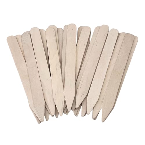 100% Natural Wood Plant Markers - 12 Inches Tall - for Field and Garden Use - Eco-Friendly & Sustainable Plant Identification - Made in USA - (Pack of 25)