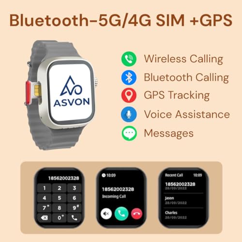 Image of GS29 5G /4G SIM Smartwatch, Android Calling Smart Watch with GPS, Fitness Tracker, App Support, Volte Calling, with SIM sLOTwith Pink Silicone & Magnetic Bands