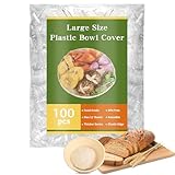 100 Bowl Covers Shower Caps for Sourdough Bread Proofing Large Elastic Reusable Plastic Wrap for Food Storage Baking Rising Meal-Prep Fermentation BPA-Free Keep Food Fresh