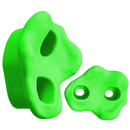 Retoo Klettergriffe Set 10 Stück für Kletterwand Outdoor & Indoor, 10 Klettersteine + 2 Haltegriffe mit Befestigung, bis 100 kg belastbar, Robustes Kunststoff, für Kinder
