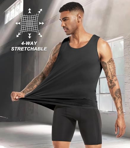 Boyzn Men's Cotton Workout Tank Tops, Athletic Gym Muscle Tank Top, Fitness Bodybuilding Sleeveless Tee Shirts for Men4