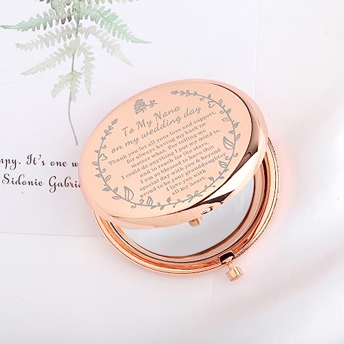 Espejo compacto redondo Rose Gold UJIMS miniatura 2