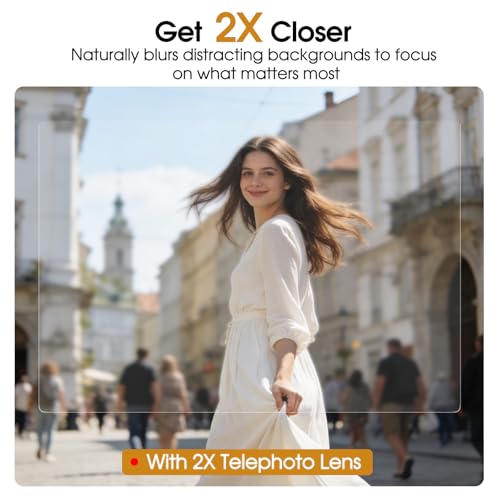 Image of 2X Telephoto Portrait Lens Compatible with DJI Osmo Pocket 3 Only, 4 Elements 3 Groups Multicoated Optical Glass, Magnetic Lens Attachment