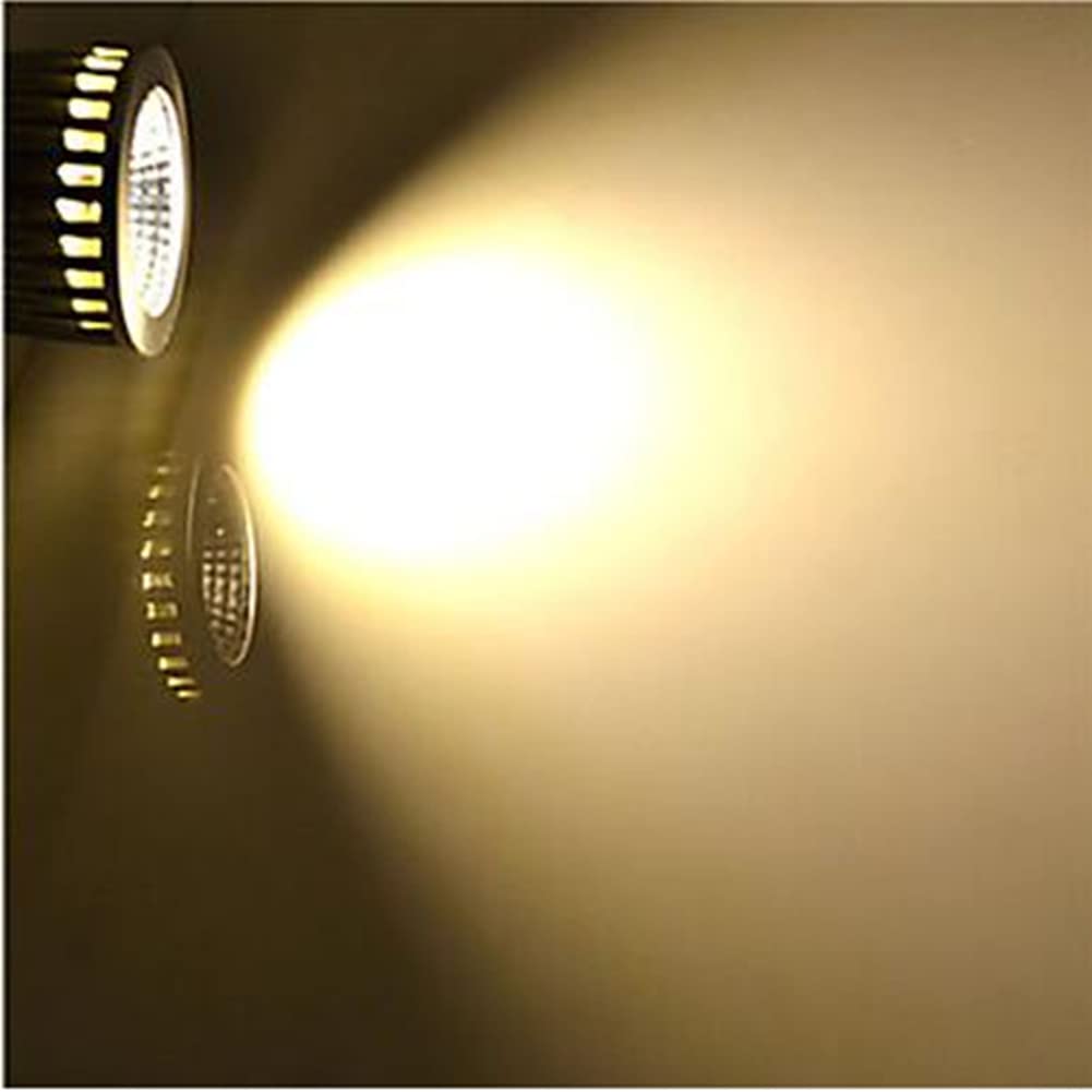 Fengyan Bombillas domésticas 10pcs / lote 1 LED 2V Bombilla de foco MR16 COB 6W 9W 12W Blanco caliente / fresco LED Lámpara Downlight Iluminación doméstica ( Color : Warm White , Talla : MR16 12W )