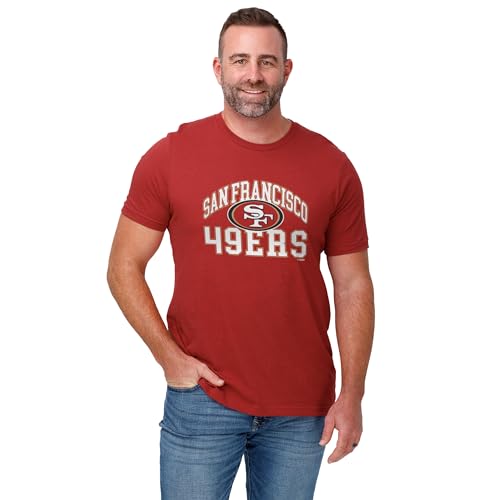 FOCO San Francisco 49ers Arched Wordmark Primary Color T-Shirt - X-Large