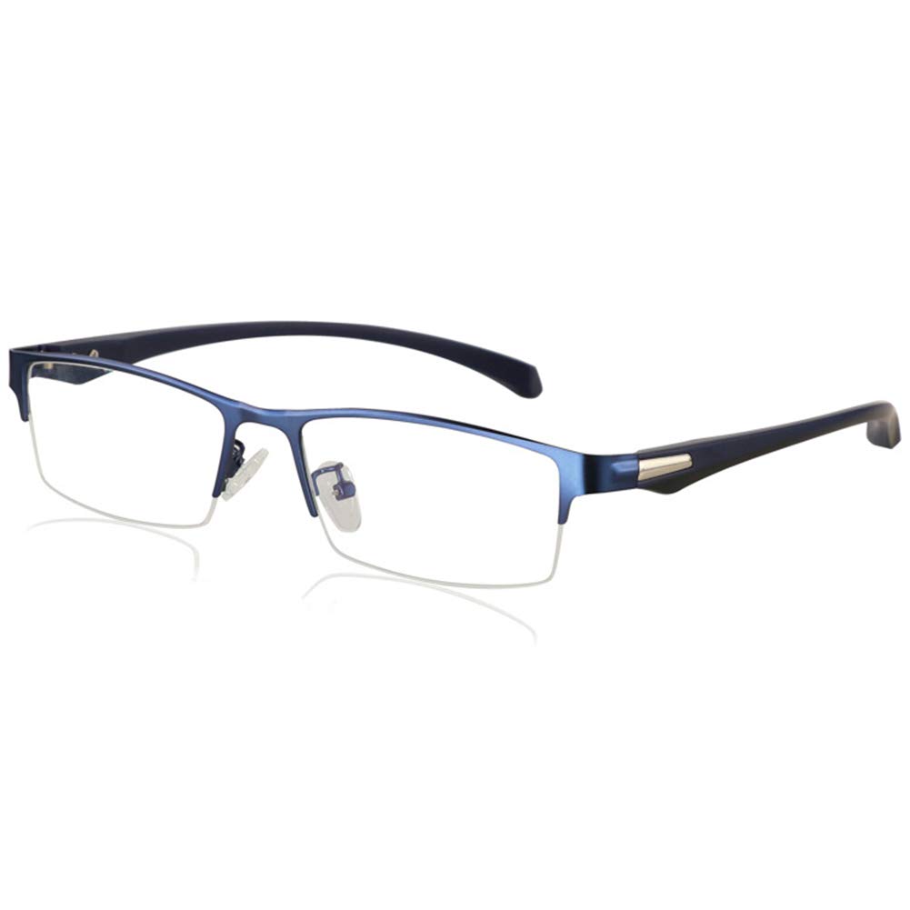 RXBFD Unisex półbrzeg Photochrom okulary do czytania, czytnik, metalowa oprawka, szerokie okulary przeciwsłoneczne UV400