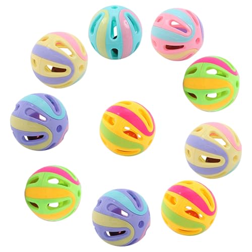 Fadcaer Lot de 10 balles interactives colorées en plastique avec ...