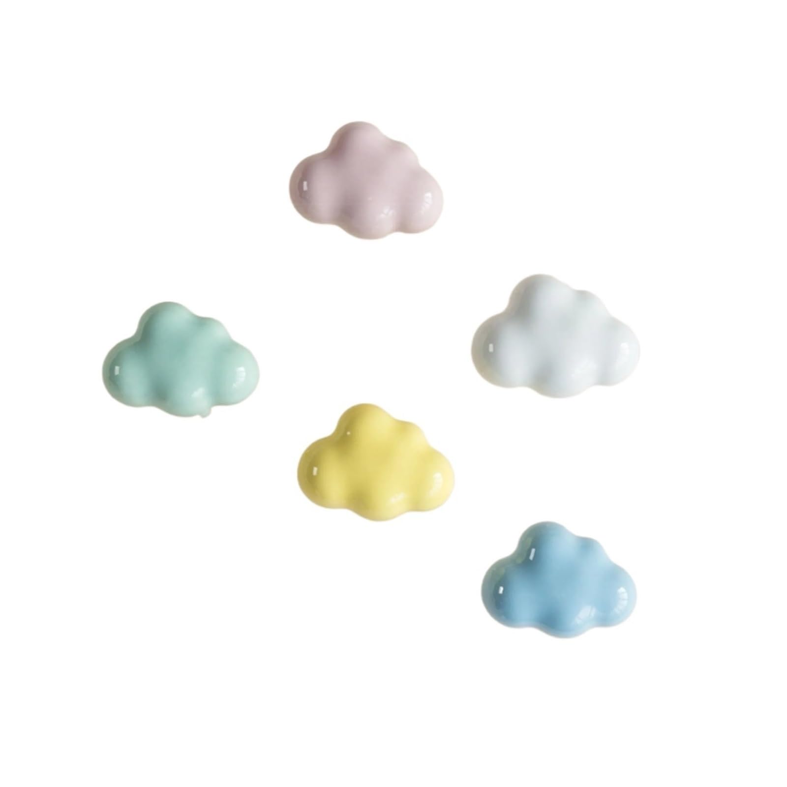 GNYVZXPLQ Ceramic Handle Drawer Knobs, 10 pcs Ceramic Cloud Furniture Knobs Cabinet Handles Door Hardware