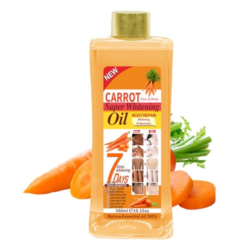 Aceite de Cúrcuma - 300 Ml Blanqueamiento De La Piel Mostirizador | Hidratante De Aceite Para La Piel Seca | Gel Blanqueador Y Brillo | Cúrcuma Lubricación Hidratante De Piel Clara Para Cara Y Cuerpo
