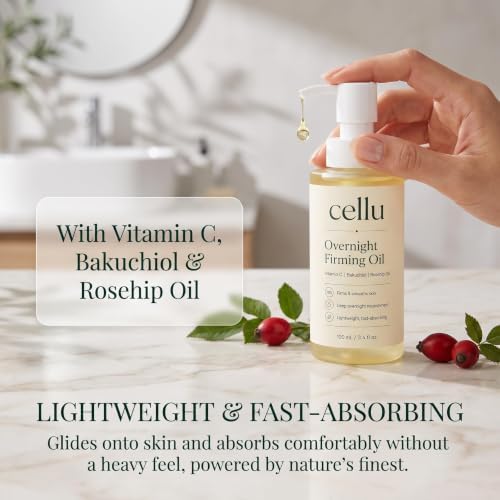 2026 New Cellu Overnight Firming Oil for Mature Skin, Cellu Body Firming Oil, Deeply Moisturizing, Instantly Improve Elasticity for All Skin Types (1 Bottle) — view 3