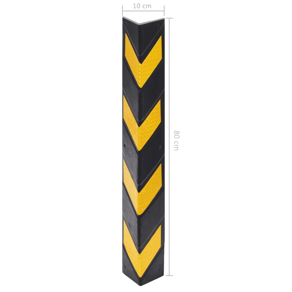 Genérico Protectores de Esquina Reflectantes 5 Unidades Goma 80 cm,Economía e Industria,Avisos,Señales de estacionamiento y vados-142839
