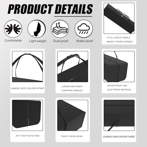 Supvision 37.4in Foldable Duffle Bag Fits Starting Blocks with an Overall Length of Less Than 35 Inches Extra Large Travel DuffelTote GymBag with Zippers and Handles Sports Oxford Cloth Bags