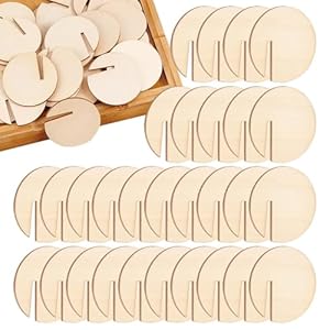 Generisch Drewniane Oznaczniki do Szklanek, Zestaw 40