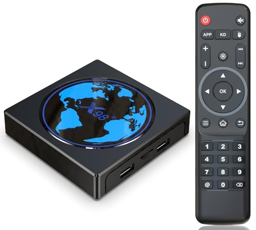 LEFFOT Android TV 11.0 Box, X98 Mini 4K Ultra HD Smart TV Box, 4GB RAM +32GB ROM, Apoyo HDR10, 2.4G & 5G WiFi 5, 100M Ethernet, BT 5.0, Amlogic S905W2, Quad Core Arm Cortex A35 64 bit