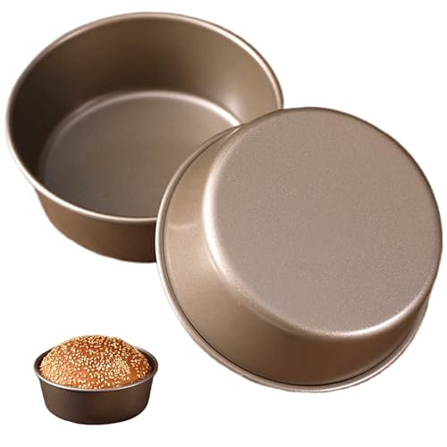 Nyutcwe 2pcs Ramekins para freidora de Aire 4 '' Moldes de Huevo de Aire Huevo no Mini Bata de Pastel para Muffins para Hornear, sándwiches, Herramienta de Cocina para la Cocina de Desayuno
