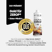 Best Body Nutrition ZEROP Vital Zuckerfreies Getränkekonzentrat Sirup Eistee-Pfirsich Ohne Aspartam 1 L ergibt 80 L Getränk Fitness Drink mit Vitaminen B1 B6 Niacin Kalorienarm Wassersprudler – Ansicht 6