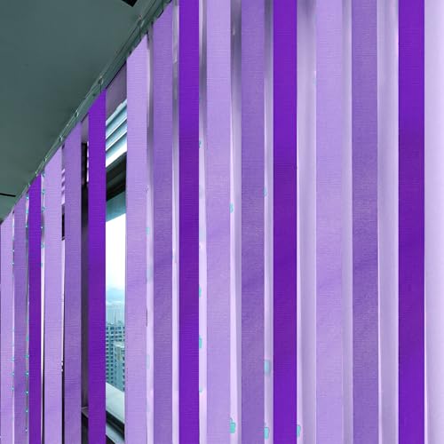 Image of PheiLa Purple Crepe Paper Streamers 6 Rolls 492ft, Crepe Paper Birthday Decorations Purple Paper Party Streamers for DIY Gift Wrapping Wedding Holiday Party Decor, 1.77 Inch x 82 Ft /Roll