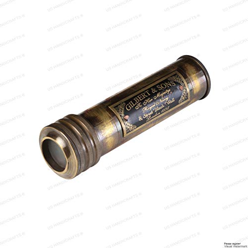 US HANDICRAFTS Handmade Brass Kaleidoscope with Wooden Box Gift for Everyone.